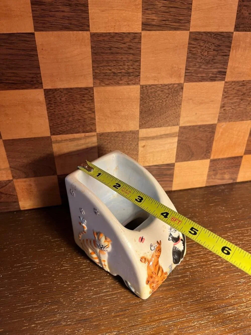 Ceramic Cat Desk Accessory Holder for Narrow Phone A1000